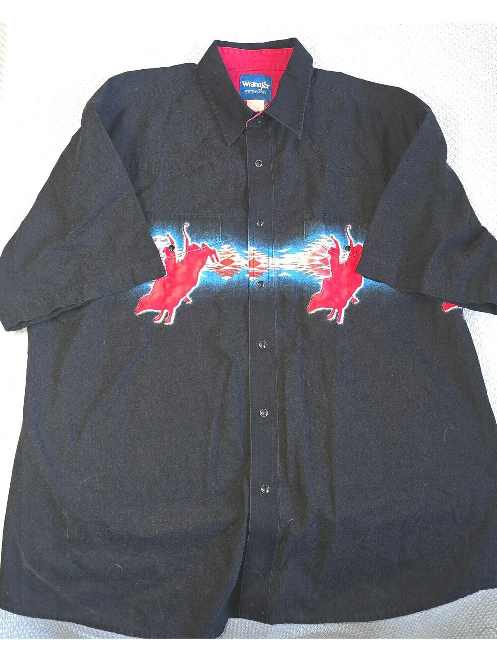 Vintage Wrangler shirt with bucking bronco Cowboy size 2XL